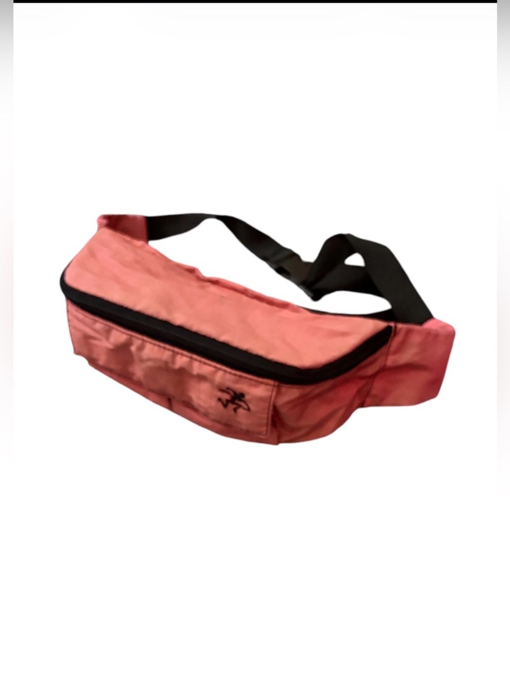 Vintage OP 80-90’s blaze orange sporty bum bag with multiple compartments
